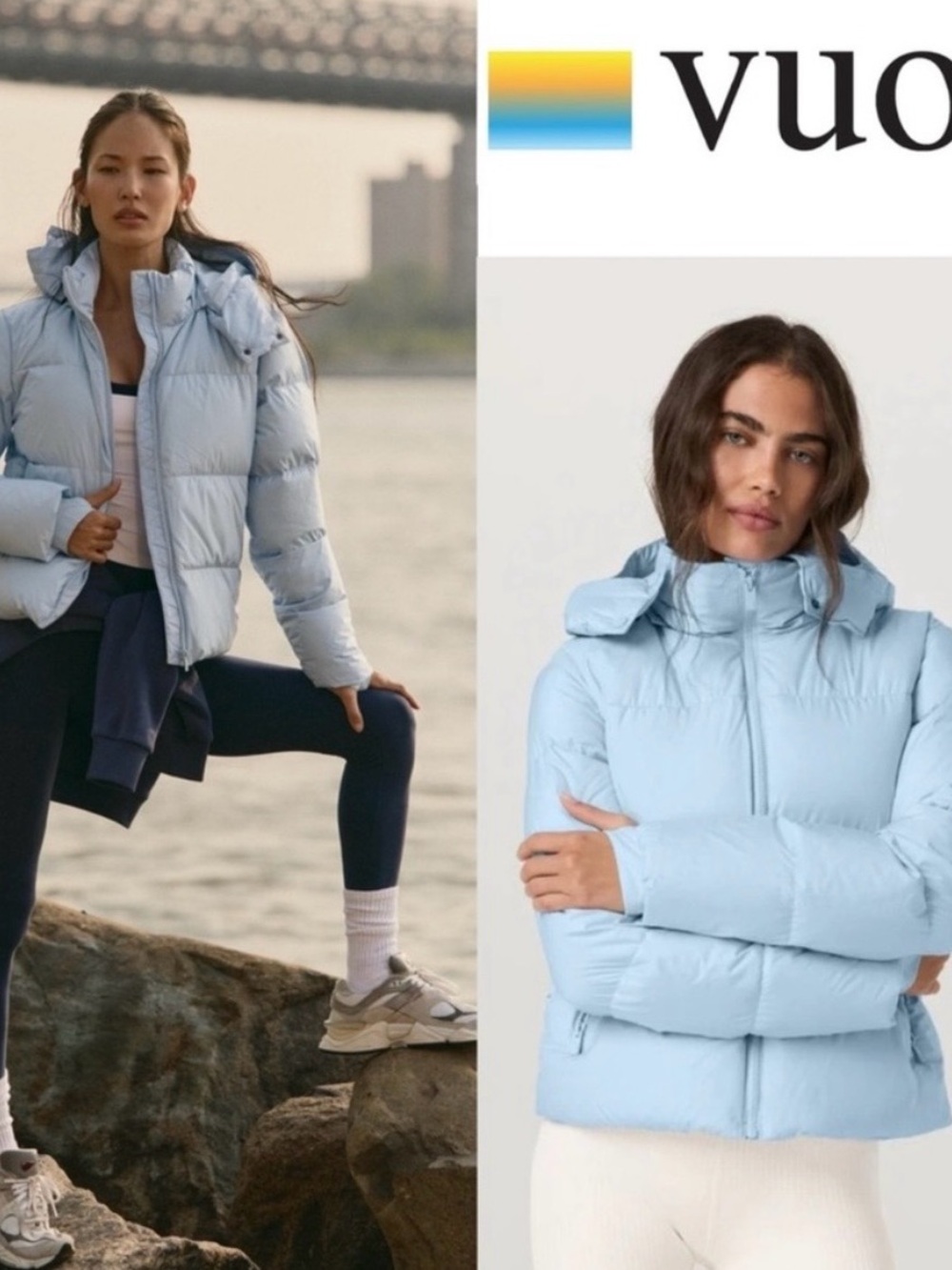 NWT Vuori Alta 650 Down Filled Jacket Light Blue Women's Puffer Jacket XL - Picture 2 of 11